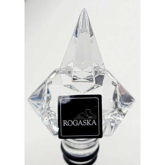 Rogaska Crystal Wine Bottle Stopper Cork For Decanter Slovenia New In Box - Picture 6 of 10
